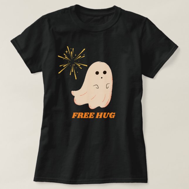 Funny Ghost Free Hug T-Shirt (Design framsida)
