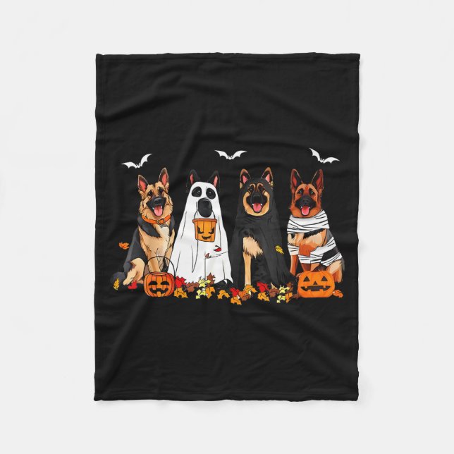 Funny Ghost German Shepherd Halloween Dog Mom Dog  Fleecefilt (Framsidan)