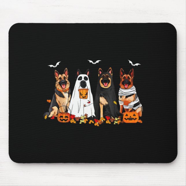 Funny Ghost German Shepherd Halloween Dog Mom Dog  Musmatta (Framsidan)