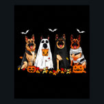 Funny Ghost German Shepherd Halloween Dog Mom Dog  Poster<br><div class="desc">Funny Ghost German Shepherd Halloween Dog Mom Dog Witch</div>