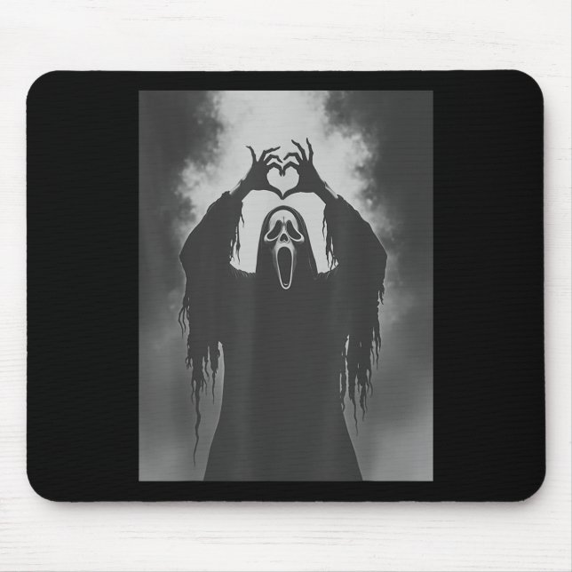 Funny Ghost Hand Heart Sign Spooky Costume Hallowe Musmatta (Framsidan)