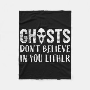 Funny Ghost Hunting Paranormal Investigator Spöken Fleecefilt