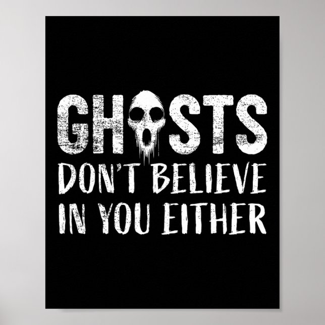 Funny Ghost Hunting Paranormal Investigator Spöken Poster (Framsidan)