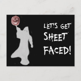 Funny Ghost Jack o lantern Halloween Vykort