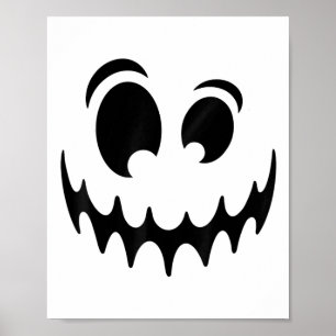 Funny Ghost Pumpkin Ansikte Costume Halloween Jack Poster