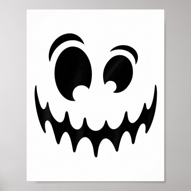 Funny Ghost Pumpkin Ansikte Costume Halloween Jack Poster (Framsidan)