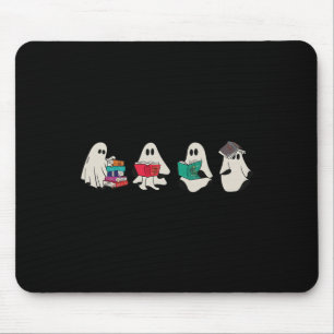 Funny Ghost Reading Bokar Cute Spooky Halloween Bo Musmatta