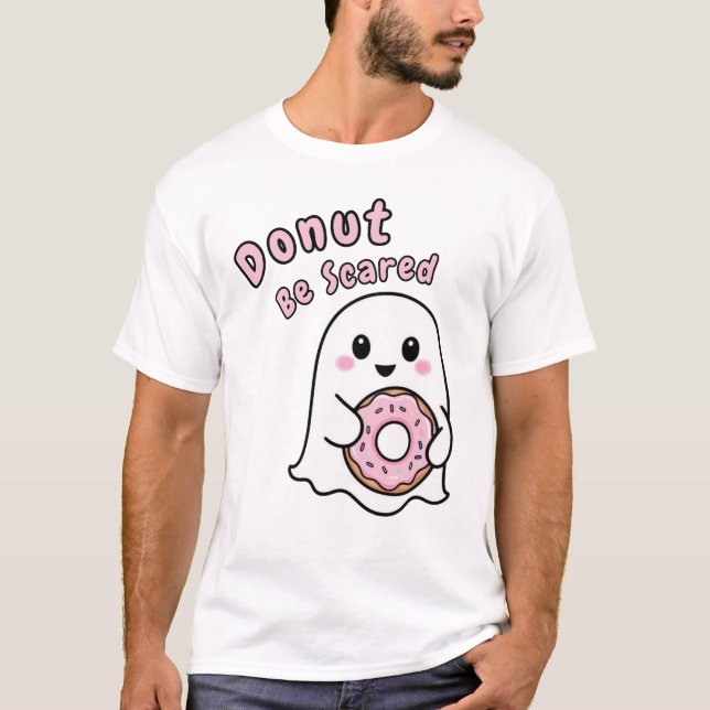 Funny Ghost skräms inte T Shirt (Framsida)