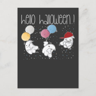 Funny Ghost Tees, Halloween Shirts, Halloween Gift Helg Vykort
