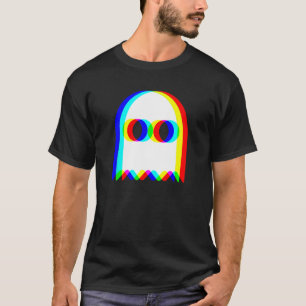 Funny Ghost Trippy Vaporwave Halloween Techno Rave T Shirt