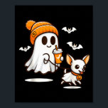 Funny Ghost Walking Chihuahua Dog Halloween Women  Poster<br><div class="desc">Funny Ghost Walking Chihuahua Dog Halloween Women Men Kids</div>