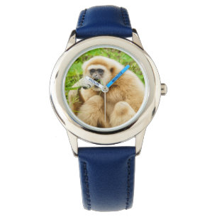 Funny Gibbon Monkey Photo Kids Armbandsur
