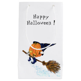 Funny Gift Bag med Halloween Witch Pumpkin Flies