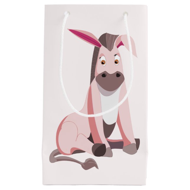 Funny Gift Bag med Rosa Donkey - Anpassade (Framsidan)