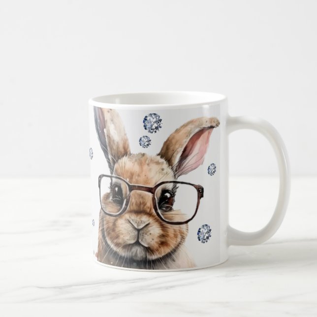 Funny Gift, Bunnie, Coffee, Friend Gift Kaffemugg (Höger)
