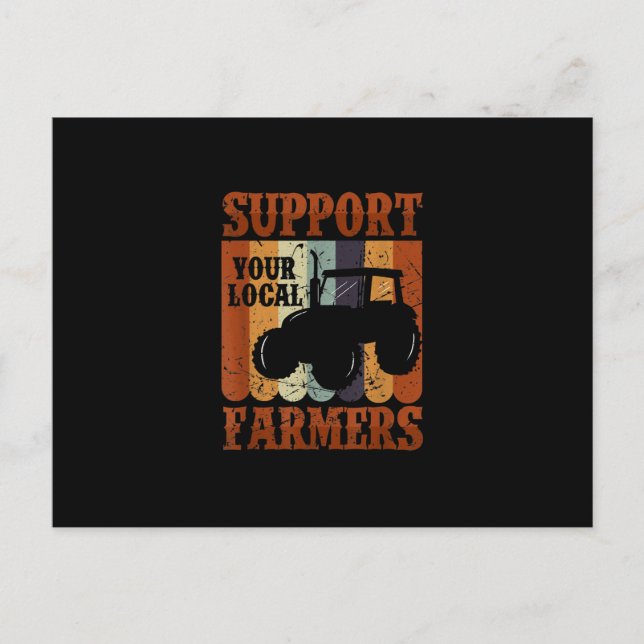 Funny Gift Farmer Chicken Farm Goat Farming Gift Helg Vykort (Framsida)