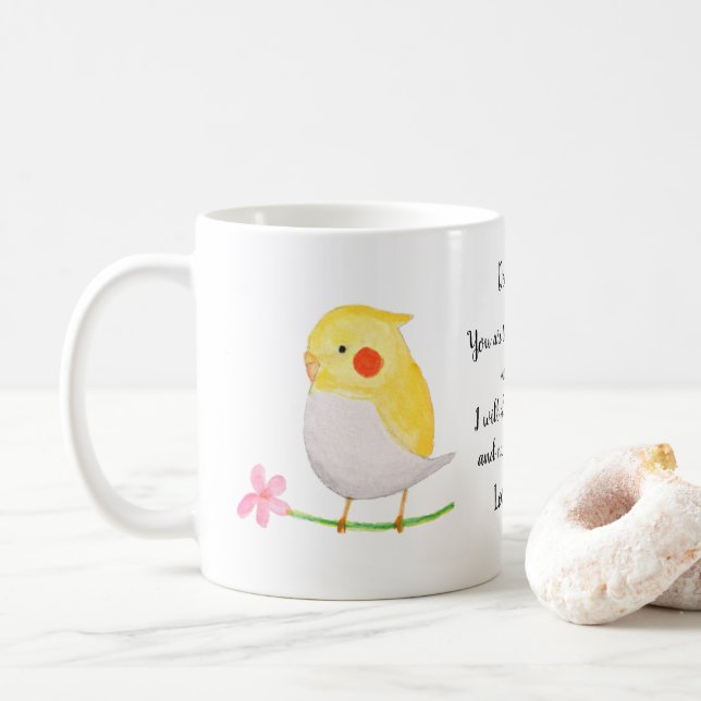 Funny Gift för Cockatiel Owner Cute-eget namn Kaffemugg (Med munk)