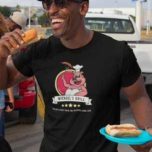 Funny Gift för Him BBQ Grill Pappa Namn Manar T Shirt