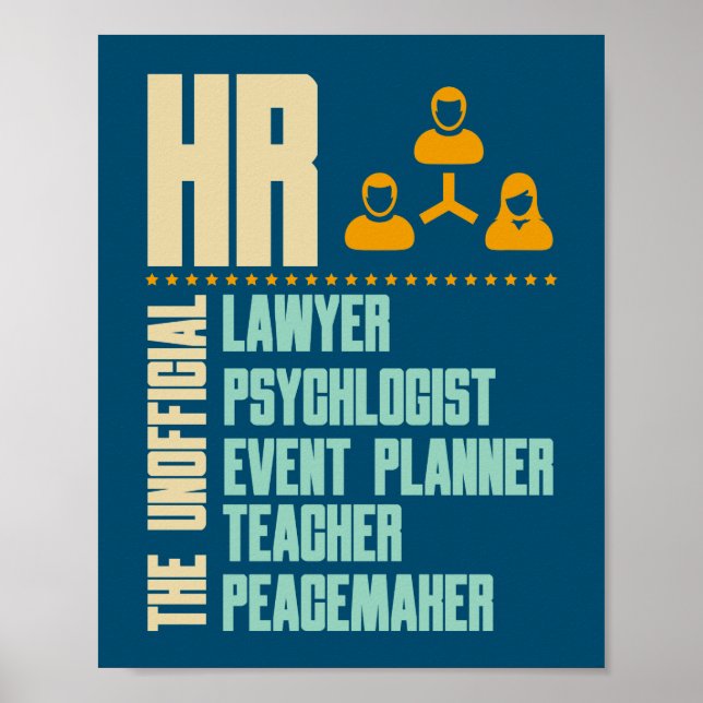 Funny Gift for HR Person | Hanteraren för personal Poster (Framsidan)