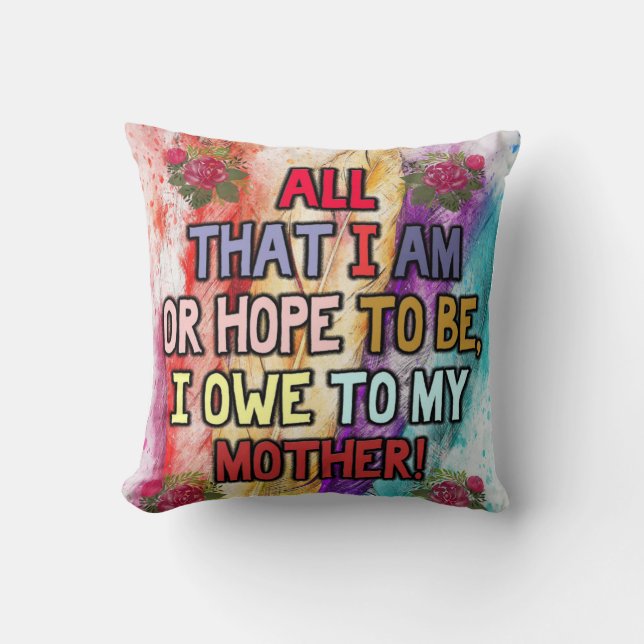 Funny Gift For Mom | Funny Quotes To Mommy | Kudde (Framsida)