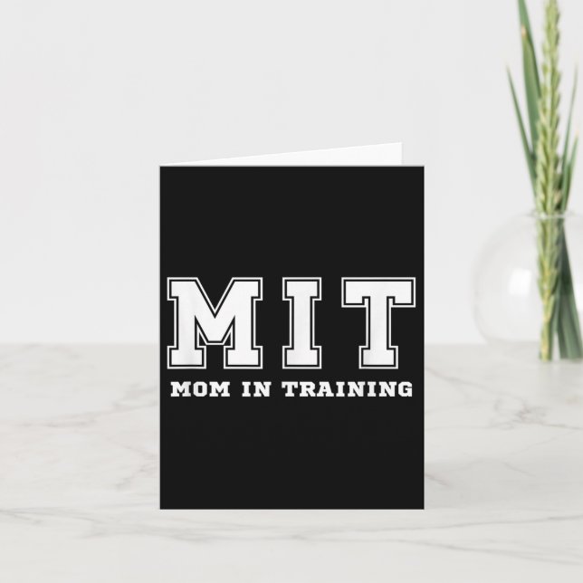 Funny Gift For New Mom In Training Expecting Pregn Kort (Framsida)