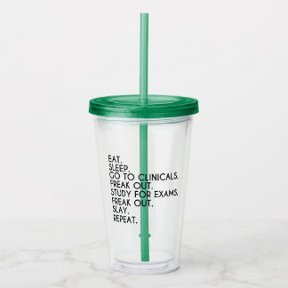 Funny Gift for Nurse- Study for Clinicals Tumble Take Away Mugg