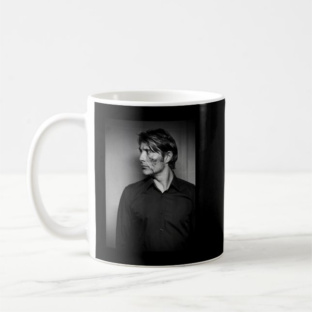 Funny Gift Handsome Mikkelsen Actor Mads Cute Gift Kaffemugg (Vänster)