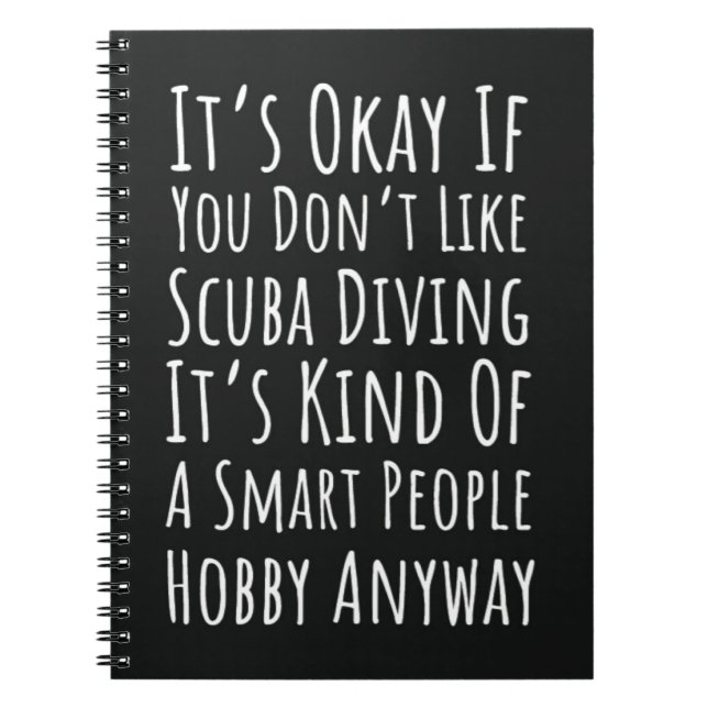 Funny Gift Ideas For Scuba Diver Diving Snorkeling Anteckningsbok (Framsidan)