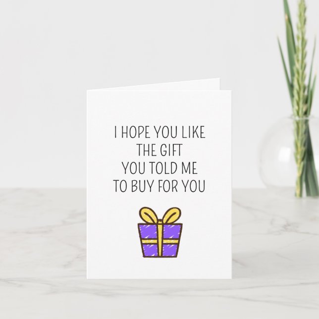 Funny Gift Joke Birthday-kort Kort (Framsida)