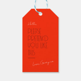 Funny Gift Märkre Presentetikett