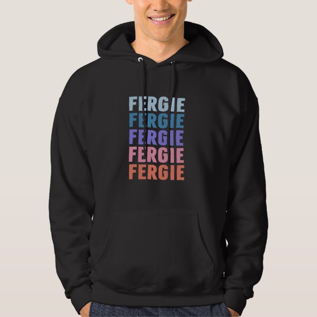 Funny Gift Namn Fergie Personlig First Namn Hoodie (Framsida)