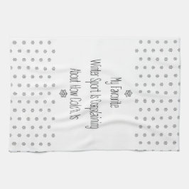 Funny Gift Quote My Favourite Winter Sport Decor Kökshandduk