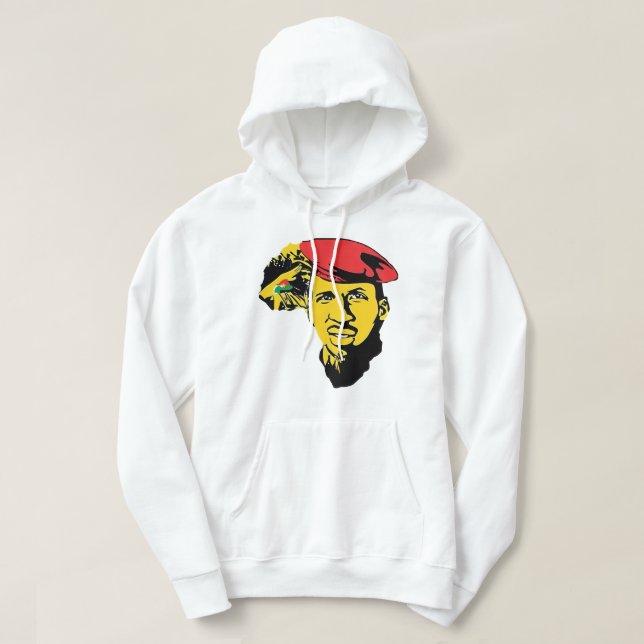 Funny Gift Thomas Africanist Sankara Retro Wave Hoodie (Design framsida)
