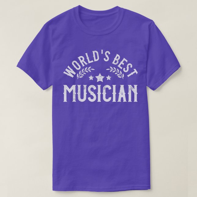 Funny Gift Worlds Best Musician T Shirt (Design framsida)