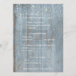 Funny Giftermål Advice, Rustic Wood, Anpassningsba Program