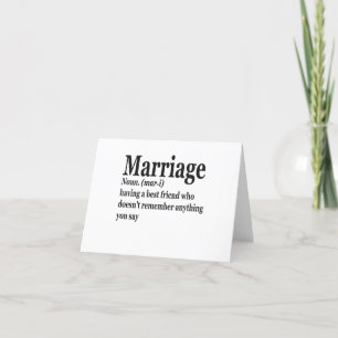 Funny Giftermål-definition Ett par Make-makegåva Tack Kort