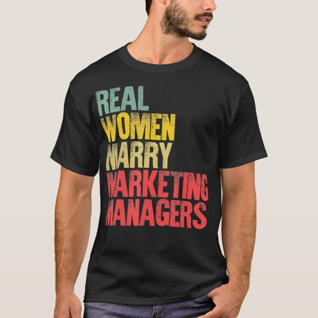 Funny Giftermål Real Women Marry Marknadsföring Ma T Shirt (Framsida)