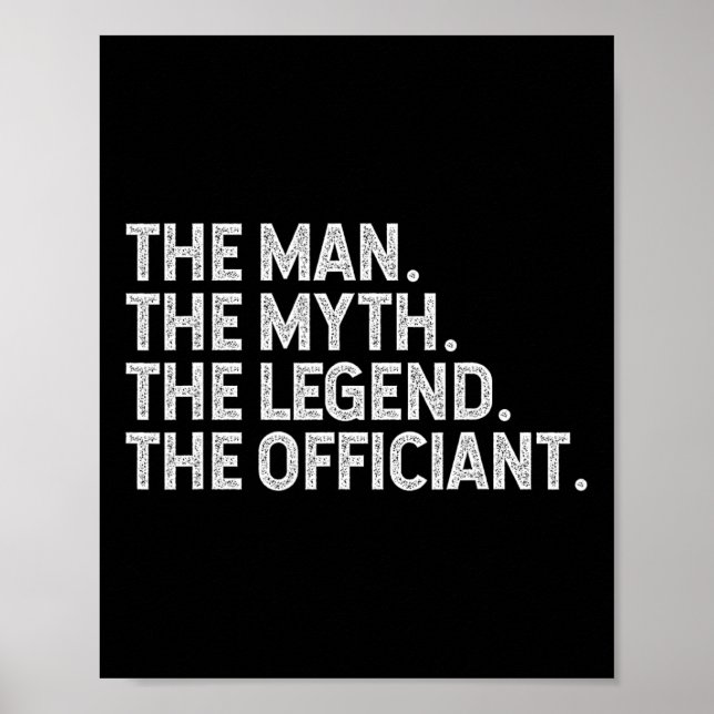 Funny Giftermål Slogans Ord Man Myth Legend Poster (Framsidan)