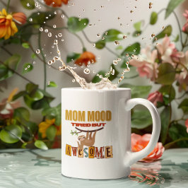 Funny Giftful Mamma Shirt - Cute Sloth MammaMood Kaffemugg