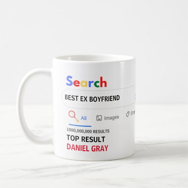 Funny Gifts BEST EX BOYFRIEND GIRLFRIEND Kaffemugg (Vänster)