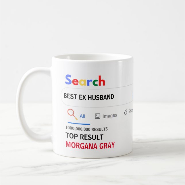 Funny Gifts BEST EX MAKE WIFE Kaffemugg (Vänster)