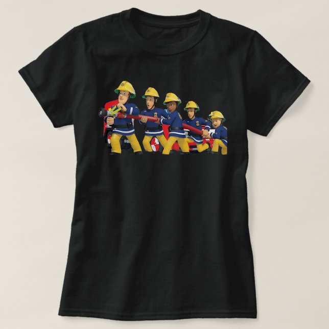 Funny Gifts Fireman Children Cartoons Sam Idol Gif T Shirt (Design framsida)