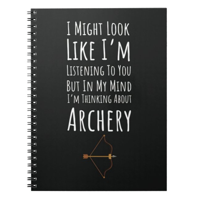 Funny Gifts For Archery Hunter Bow Arrow Sport Anteckningsbok (Framsidan)