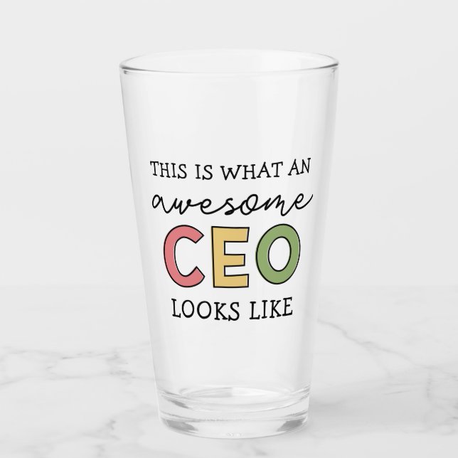 Funny Gifts for CEO | Fantastisk CEO Chef Gifts Glaskopp (Framsida)