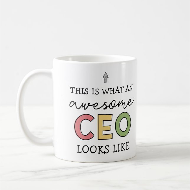 Funny Gifts for CEO | Fantastisk CEO Chef Gifts Kaffemugg (Vänster)