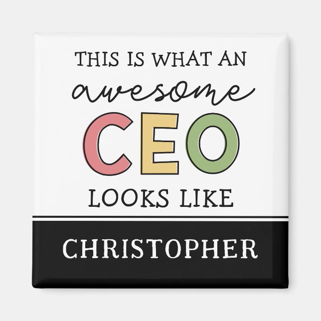 Funny Gifts for CEO | Fantastisk CEO Chef Gifts Magnet (Framsidan)