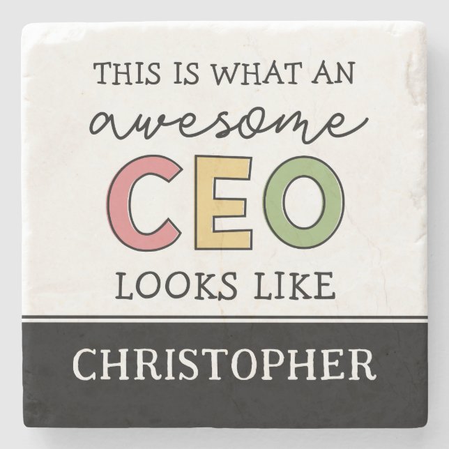 Funny Gifts for CEO | Fantastisk CEO Chef Gifts Stenunderlägg (Framsidan)