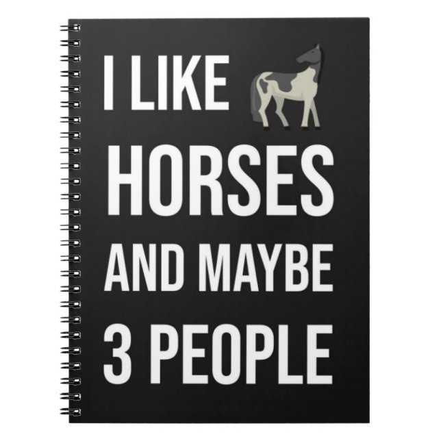 Funny Gifts For Horse Owners Equine Equestrian Anteckningsbok (Framsidan)