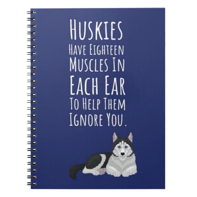 Funny Gifts For Husky Lovers Dogs Siberian Pet  Anteckningsbok (Framsidan)