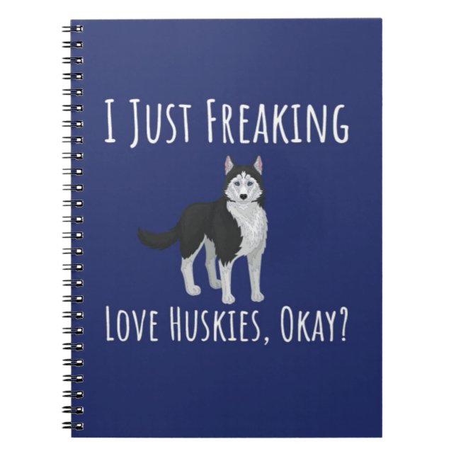 Funny Gifts For Husky Lovers Siberian Dog Women Anteckningsbok (Framsidan)
